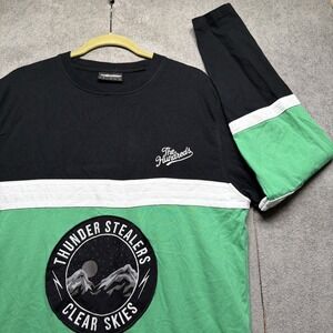 The Hundreds Tee Thunder Stealers Clear Skies Colorblock Long Sleeve Mens Large
